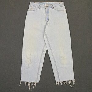 Vintage Levis 560 Jeans FITS 30x25 Loose Fit Taper Leg Orange Hem Raw Hem